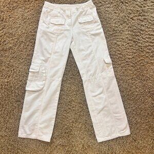Brandy Melville White Kim Cargo Pants